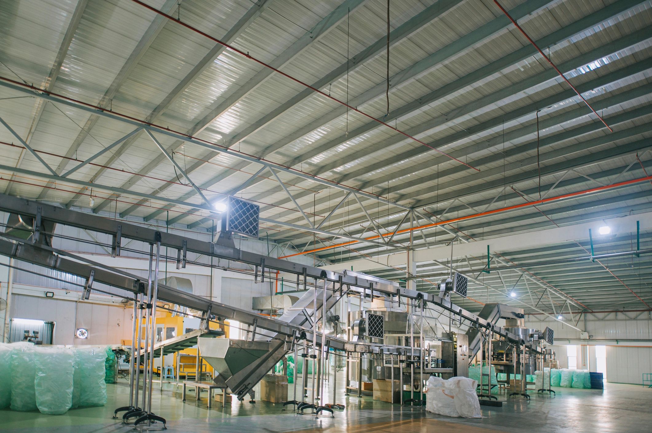 Production facility interior representing organized manufacturing
