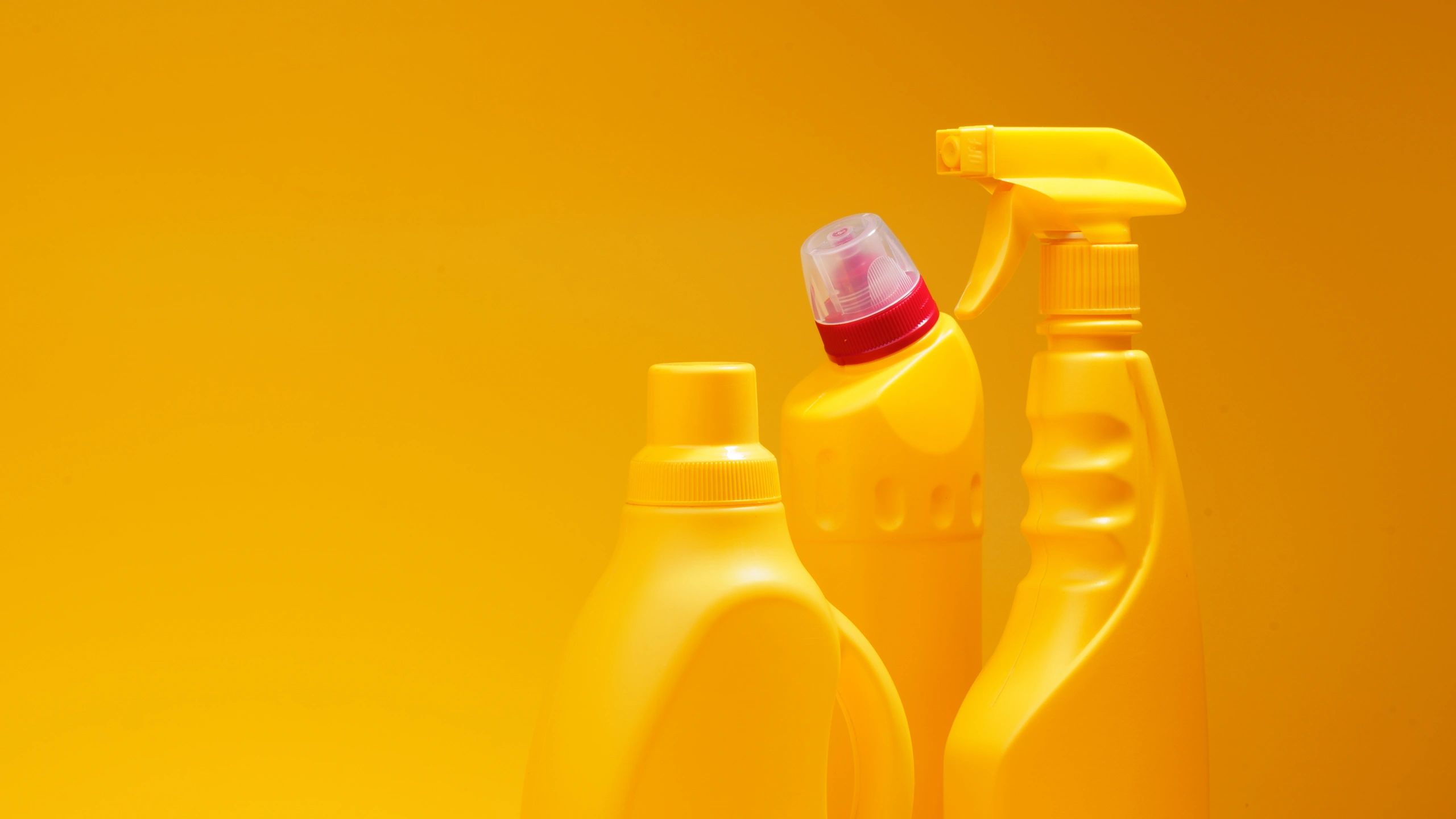 Cleaning products arranged for display